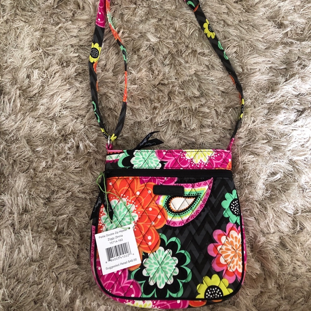 A cross body bag from Vera Bradley.